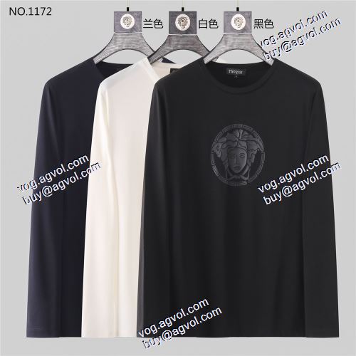  ヴェルサーチコピー コスパ 長袖 /ロングTシャツ 最高のプライス サイズ豊富 3色可選 先行販売 2020AW VERSACEコピー激安  
