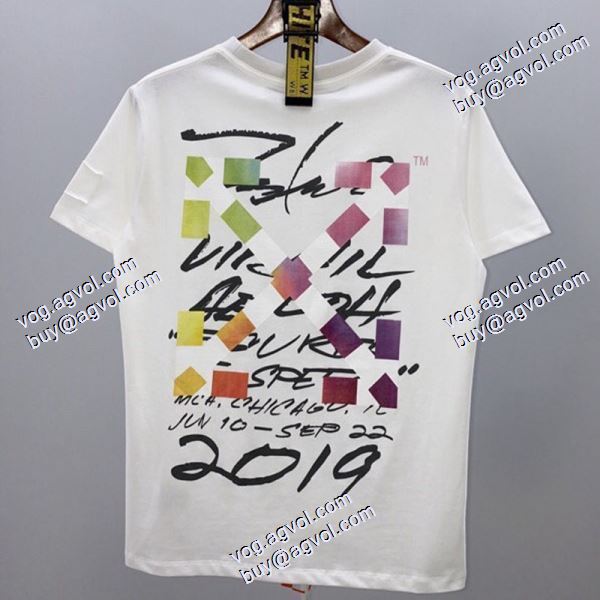 2020秋冬 Off-White オフホワイトコピー 海外セレブ愛用 2色可選 半袖Tシャツ 