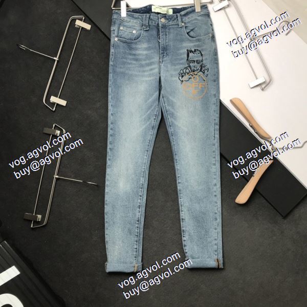 デニムパンツ 海外セレブ愛用 2020秋冬 Off-White オフホワイトブランド 偽物 通販