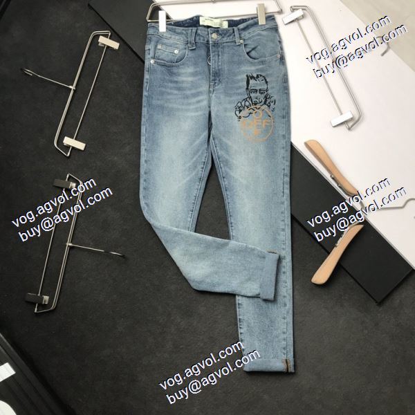 デニムパンツ 海外セレブ愛用 2020秋冬 Off-White オフホワイトブランド 偽物 通販