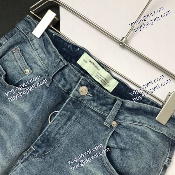 デニムパンツ 海外セレブ愛用 2020秋冬 Off-White オフホワイトブランド 偽物 通販