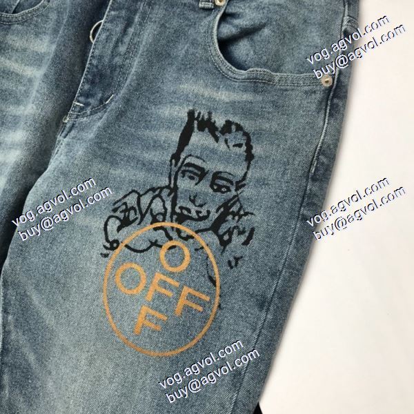 デニムパンツ 海外セレブ愛用 2020秋冬 Off-White オフホワイトブランド 偽物 通販
