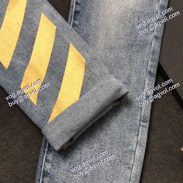 一味違うデニム 2020秋冬 デニムパンツ Off-White オフホワイト偽物ブランド 