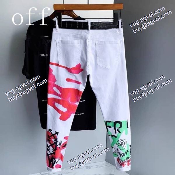 2020秋冬 Off-White オフホワイトスーパーコピー デニムパンツ スタイルアップ効果 