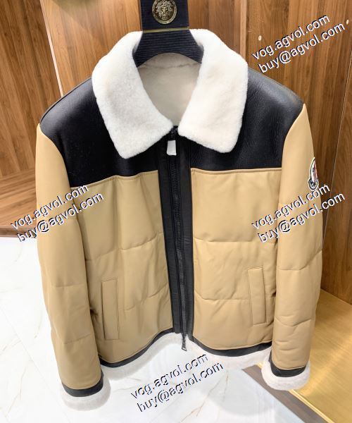 モデル大絶賛? モンクレール MONCLER 2020秋冬 N品  MONCLER偽物ブランド 革ジャンパー 男性用ファー一体ダウンジャケット