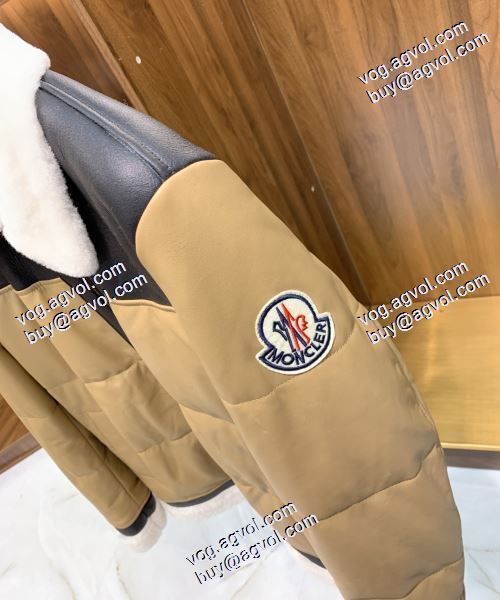 モデル大絶賛? モンクレール MONCLER 2020秋冬 N品  MONCLER偽物ブランド 革ジャンパー 男性用ファー一体ダウンジャケット