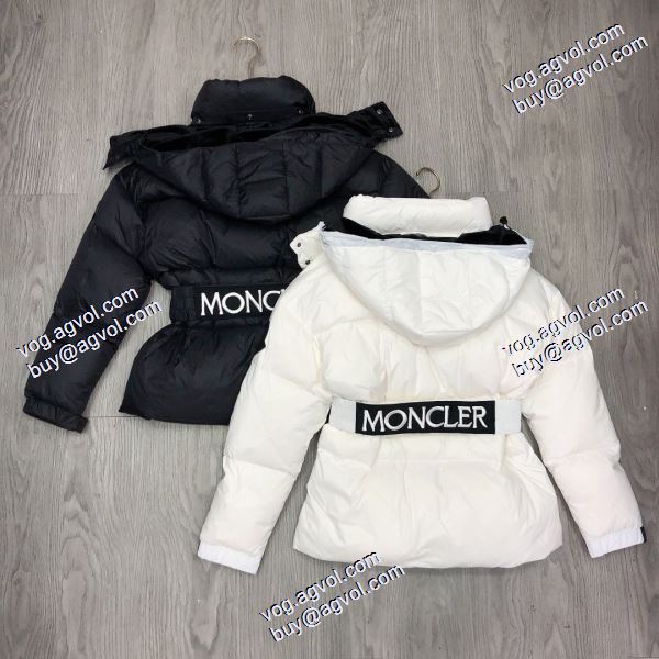 モンクレール MONCLER 2020秋冬 レディース ダウンジャケット 2色可選 ロゴマーク刺繍ベルトダウンジャケット
