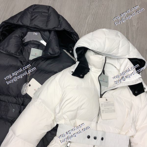 モンクレール MONCLER 2020秋冬 レディース ダウンジャケット 2色可選 ロゴマーク刺繍ベルトダウンジャケット