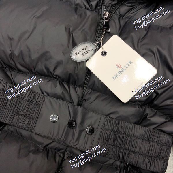 モンクレール MONCLER 2020秋冬 レディース ダウンジャケット 2色可選 ロゴマーク刺繍ベルトダウンジャケット