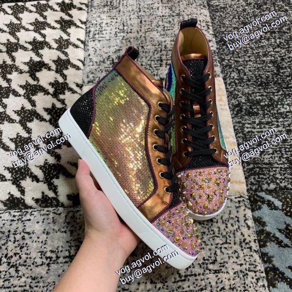 クリスチャンルブタン Christian Louboutinブランド 偽物 通販 落ち着いた感覚 ハイトップシューズ  2020秋冬 