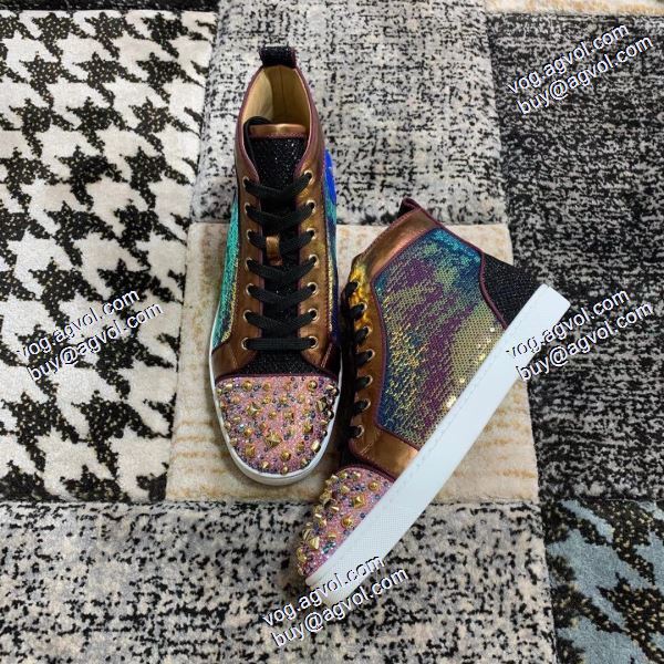 クリスチャンルブタン Christian Louboutinブランド 偽物 通販 落ち着いた感覚 ハイトップシューズ  2020秋冬 