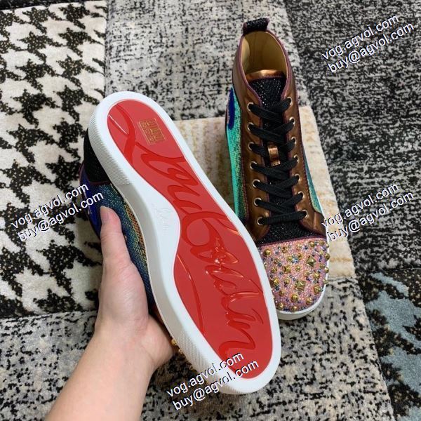 クリスチャンルブタン Christian Louboutinブランド 偽物 通販 落ち着いた感覚 ハイトップシューズ  2020秋冬 