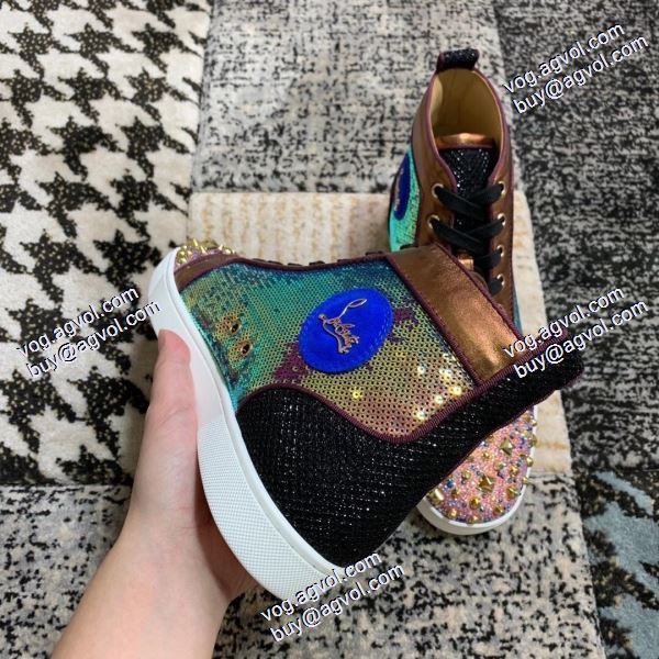 クリスチャンルブタン Christian Louboutinブランド 偽物 通販 落ち着いた感覚 ハイトップシューズ  2020秋冬 
