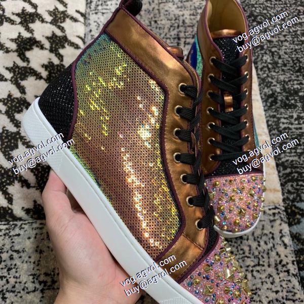クリスチャンルブタン Christian Louboutinブランド 偽物 通販 落ち着いた感覚 ハイトップシューズ  2020秋冬 