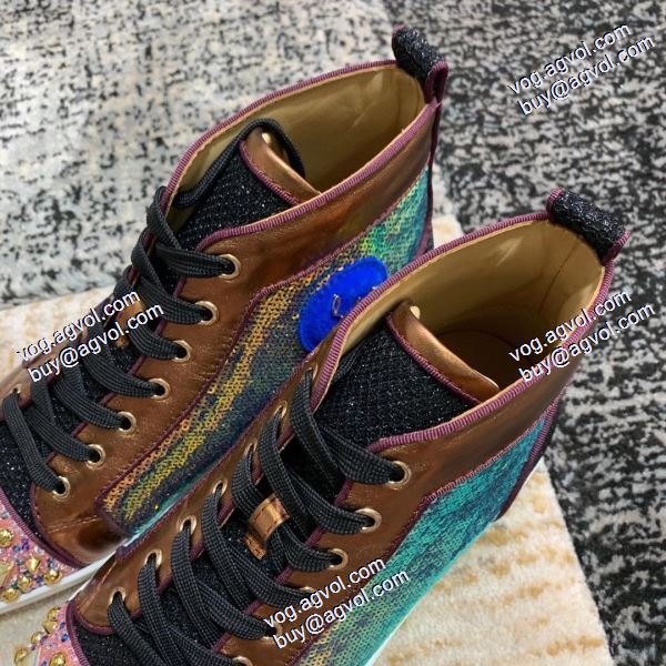 クリスチャンルブタン Christian Louboutinブランド 偽物 通販 落ち着いた感覚 ハイトップシューズ  2020秋冬 