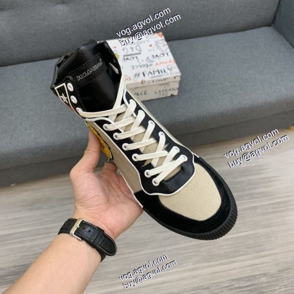 ドルチェ＆ガッバーナ Dolce&Gabbana ハイトップシューズ 耐久性のある 2色可選 2020秋冬 ブランド コピー