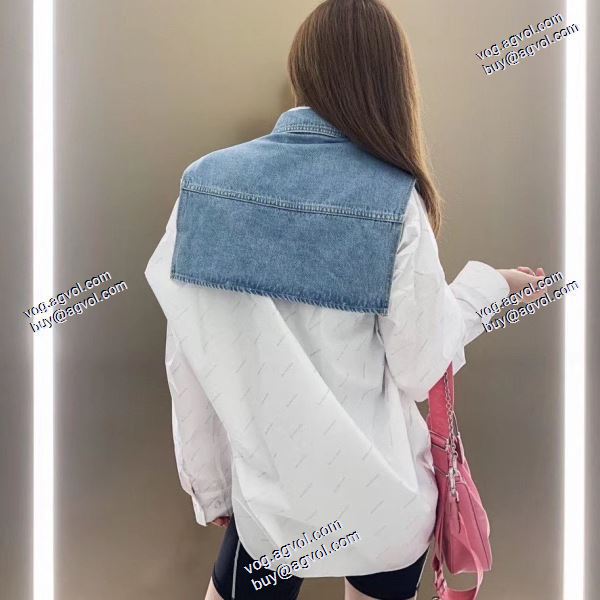 バレンシアガセール中 BALENCIAGA 2020AW デニムジャケット BALENCIAGAコピー 上品な輝きを放つ形
