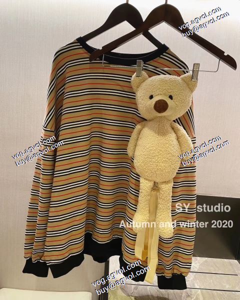 高品質 人気BURBERRYブランド コピー  バーバリー BURBERRY 2020AW プルオーバーパーカー ストライプパーカー