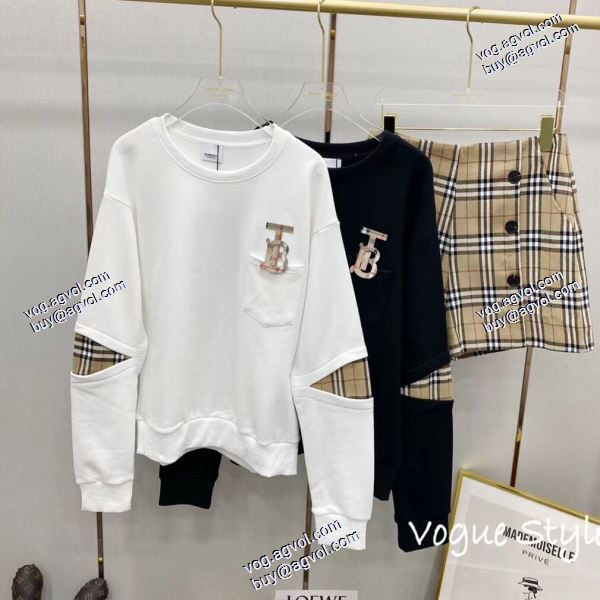 大好評 バーバリー 高級感ある BURBERRY 2020AW 2色可選  プルオーバーパーカーBURBERRYコピー プリントパーカ
