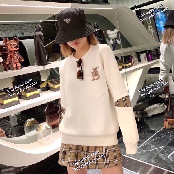 大好評 バーバリー 高級感ある BURBERRY 2020AW 2色可選  プルオーバーパーカーBURBERRYコピー プリントパーカ