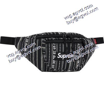 Supreme 20SS Woven Stripe Waist Bag シュプリームコピー SUPREMEコピー ウエストポーチ 売れ筋のいい 男女兼用バッグ