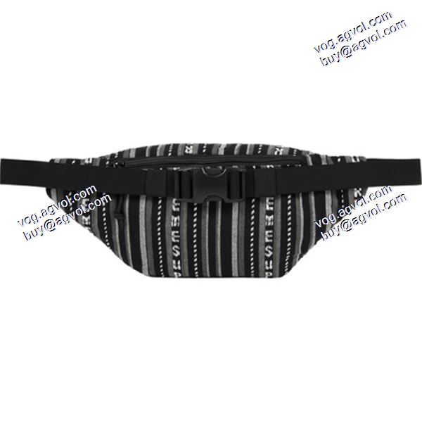 Supreme 20SS Woven Stripe Waist Bag シュプリームコピー SUPREMEコピー ウエストポーチ 売れ筋のいい 男女兼用バッグ