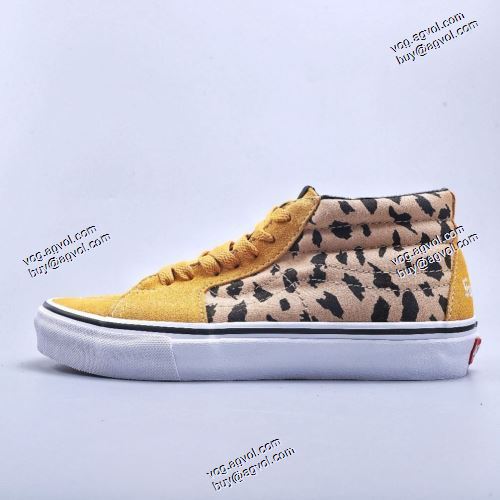 シュプリームコピー Supreme VansXSk8 Mid Velvet Leopard Royal スニーカー  リゾートスタイル