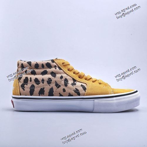 シュプリームコピー Supreme VansXSk8 Mid Velvet Leopard Royal スニーカー  リゾートスタイル