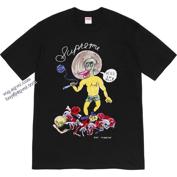 シュプリーム SUPREME Supreme 20ss Daniel Johnston Kill Em All Tee 2色可選 2020春夏新作 Tシャツ/半袖