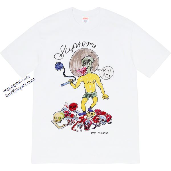 シュプリーム SUPREME Supreme 20ss Daniel Johnston Kill Em All Tee 2色可選 2020春夏新作 Tシャツ/半袖