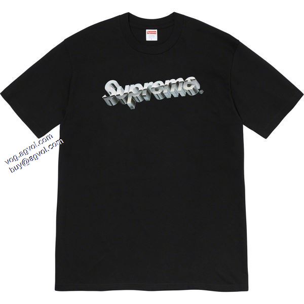 高品質 人気 Supreme 20ss Chrome Logo Tee  多色可選 2020春夏新作 Supreme Tシャツ/半袖