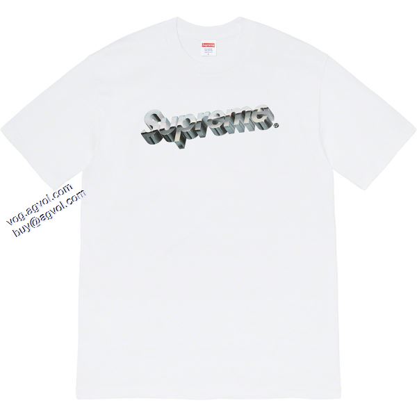 高品質 人気 Supreme 20ss Chrome Logo Tee  多色可選 2020春夏新作 Supreme Tシャツ/半袖