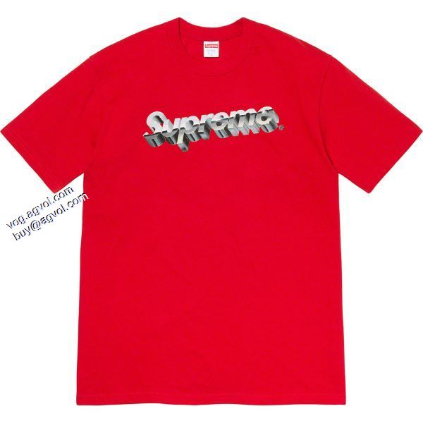 高品質 人気 Supreme 20ss Chrome Logo Tee  多色可選 2020春夏新作 Supreme Tシャツ/半袖