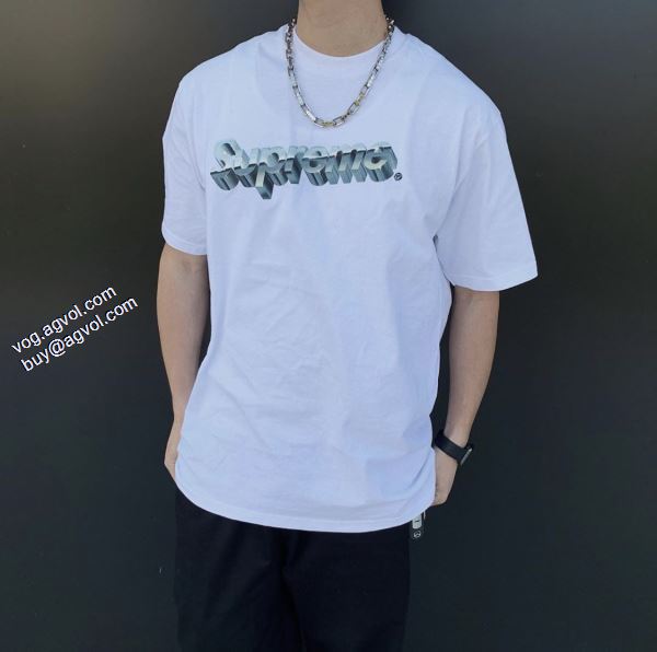 高品質 人気 Supreme 20ss Chrome Logo Tee  多色可選 2020春夏新作 Supreme Tシャツ/半袖