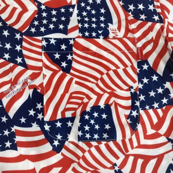 ファション性の高い シュプリームカジュアル SUPREME 2色可選 2020春夏新作 Tシャツ/半袖 SUPREMEアメリカン国旗半袖シャツ