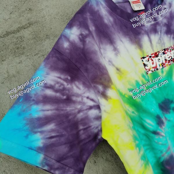 2020夏の新型重工洗濯SUPREMEコピー村上隆のファッション染めシュプリームコピー Tシャツ/半袖スタイリッシュな印象