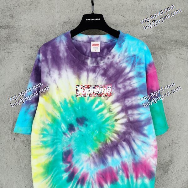 2020夏の新型重工洗濯SUPREMEコピー村上隆のファッション染めシュプリームコピー Tシャツ/半袖スタイリッシュな印象