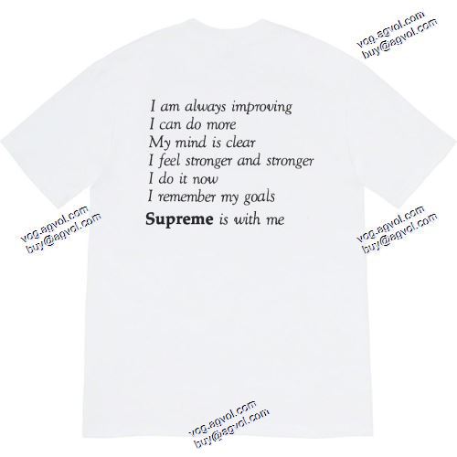 Tシャツ/半袖 Supreme 20FW Stay Positive Tee多色可選 SUPREME偽物ブランド  デザイン性の高い