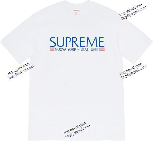 シンプル シュプリーム偽物ブランドカジュアル Tシャツ/半袖 4色可選 SUPREMEスーパーコピー