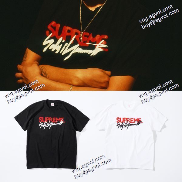 耐久性のある シュプリーム SUPREME 半袖Tシャツ 2020秋冬 Supreme X Yohji Yamamoto 20FW LOGO TEE シュプリームコピー 2色可選