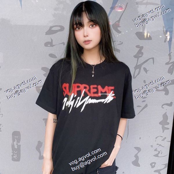 耐久性のある シュプリーム SUPREME 半袖Tシャツ 2020秋冬 Supreme X Yohji Yamamoto 20FW LOGO TEE シュプリームコピー 2色可選