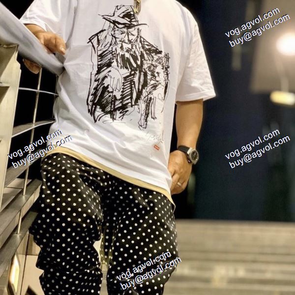 半袖Tシャツ お洒落に魅せる シュプリームコピーブランド SUPREME 2020秋冬 Supreme X Yohji Yamamoto 20FW Portrait Tee 2色可選