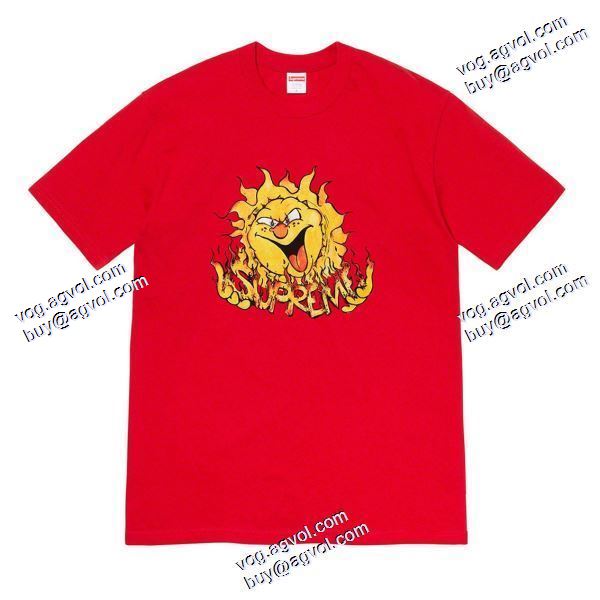 モデル大絶賛♪ シュプリーム SUPREME 2020秋冬 Supreme 20FW Sun Tee 太陽プリント丸首 半袖Tシャツ ブランドコピー 5色可選