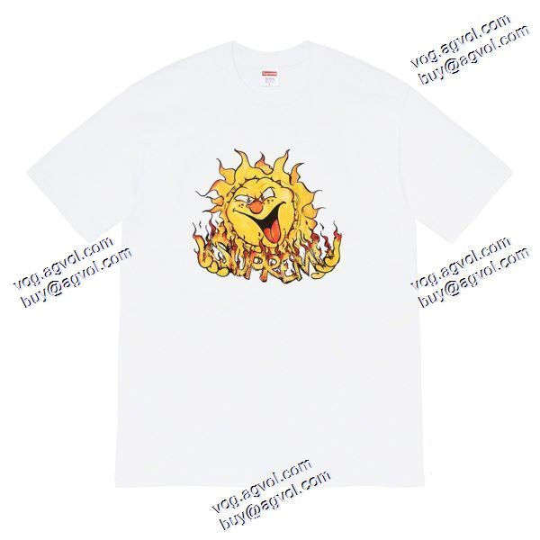 モデル大絶賛♪ シュプリーム SUPREME 2020秋冬 Supreme 20FW Sun Tee 太陽プリント丸首 半袖Tシャツ ブランドコピー 5色可選