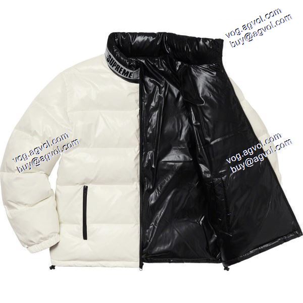 Supreme 20ss Shiny Reversibleネックラインの反射面が明るい両面ダウンジャケット シュプリームコピーリバーシブル・ジャンパー SUPREMEコピー ダウンジャケット 2020秋冬新作
