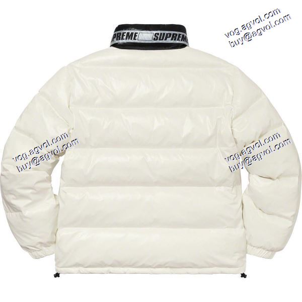 Supreme 20ss Shiny Reversibleネックラインの反射面が明るい両面ダウンジャケット シュプリームコピーリバーシブル・ジャンパー SUPREMEコピー ダウンジャケット 2020秋冬新作
