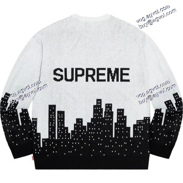 海外セレブ愛用 Supreme 20 ss New York Sweater都市セーターニューヨークメトロポリタン夜景  SUPREMEシュプリームコピー ニットパーカー 多色可選 