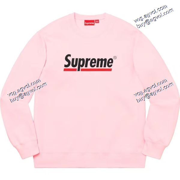 定番無地パーカー シュプリームコピー Supreme 20SS Undline Crewneck 下線Logoプルオーバーパーカー 多色可選 SUPREME偽物ブランド