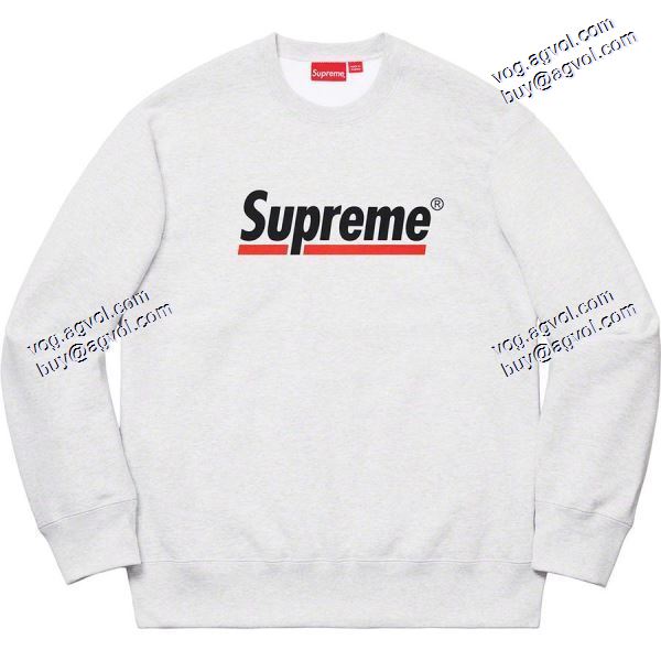 定番無地パーカー シュプリームコピー Supreme 20SS Undline Crewneck 下線Logoプルオーバーパーカー 多色可選 SUPREME偽物ブランド