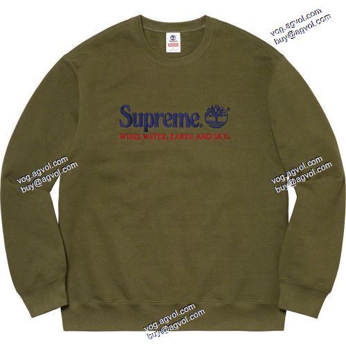 人目を惹くデザイン 4色可選 Supreme 20SS Timberland Crewneck プルオーバーパーカー  シュプリームブランドコピー